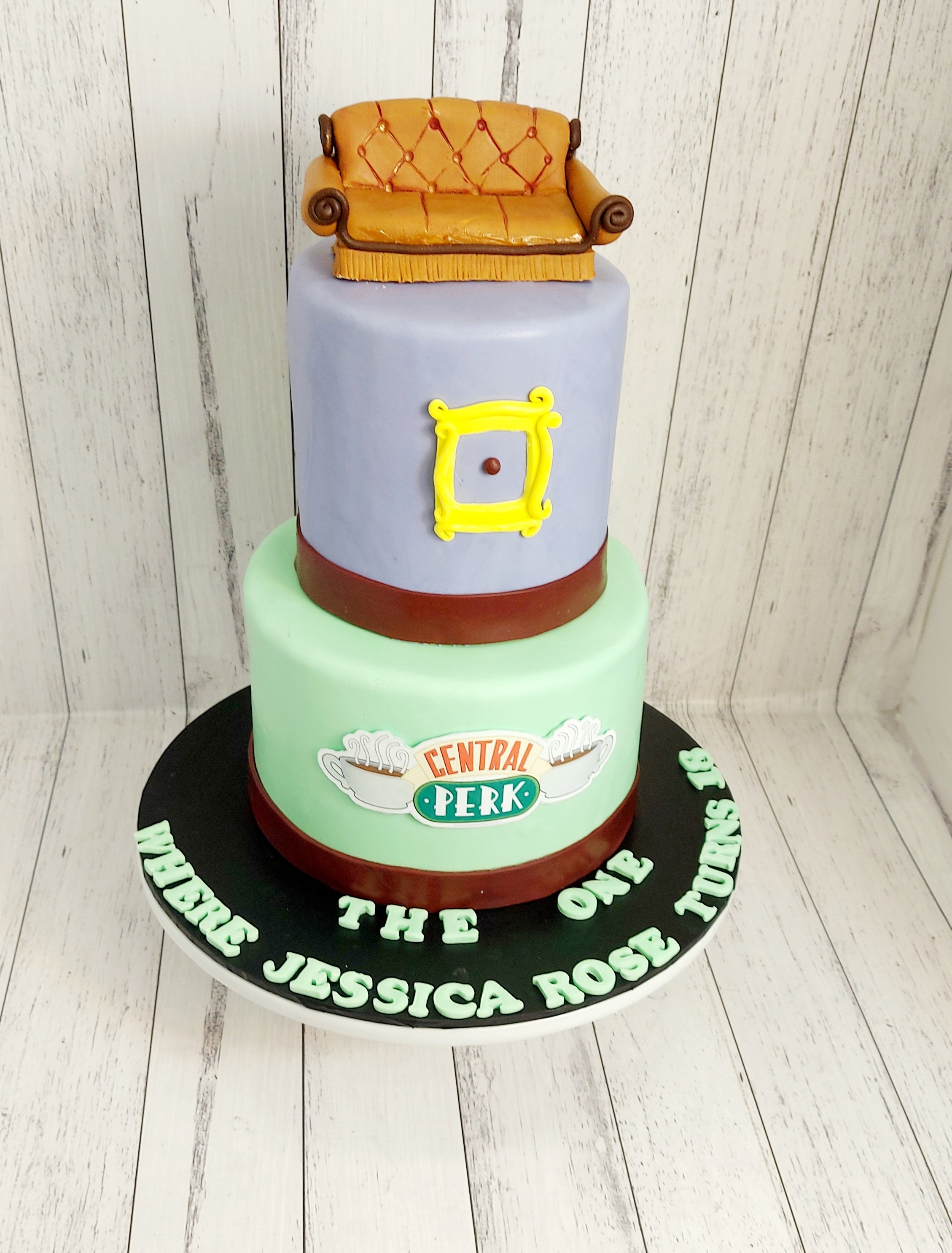 Customised Cake with Fondant ( Friends Theme Bridal Shower Cake), Food &  Drinks, Homemade Bakes on Carousell