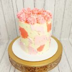 Pink texture cake